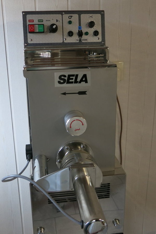 gebraucht SELA Nudelmaschine TR 110 in Edelstahl mit 1 Teflonmatrize